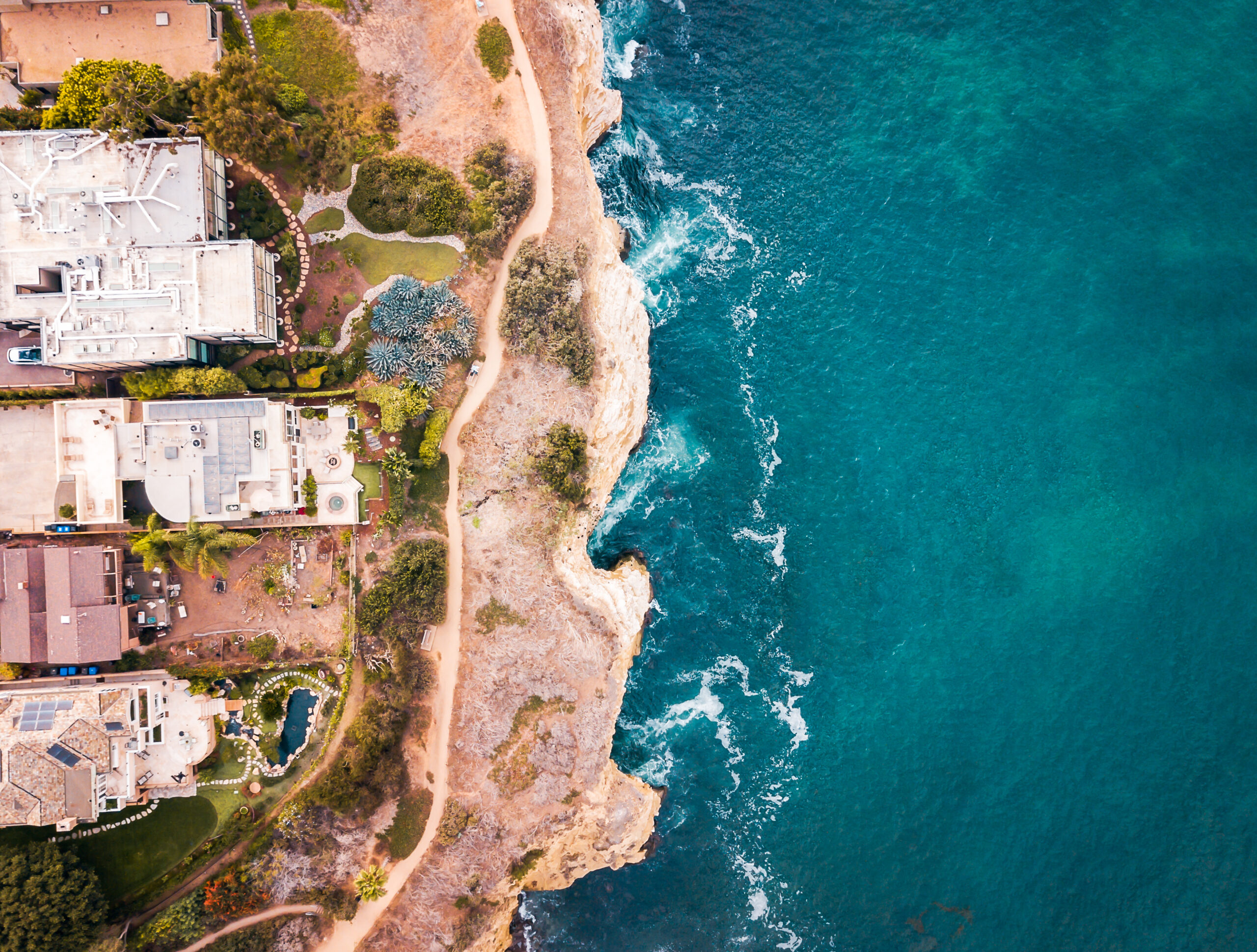 Aerial,View,Of,Sunny,La,Jolla,Village,In,San,Diego