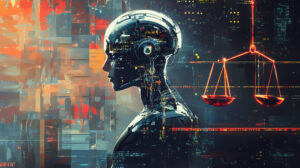 Ai ethics and legal concepts artificial intelligence law and online technology of legal regulations controlling artificial intelligence technology is a high risk. Artificial Intelligence. Illustration